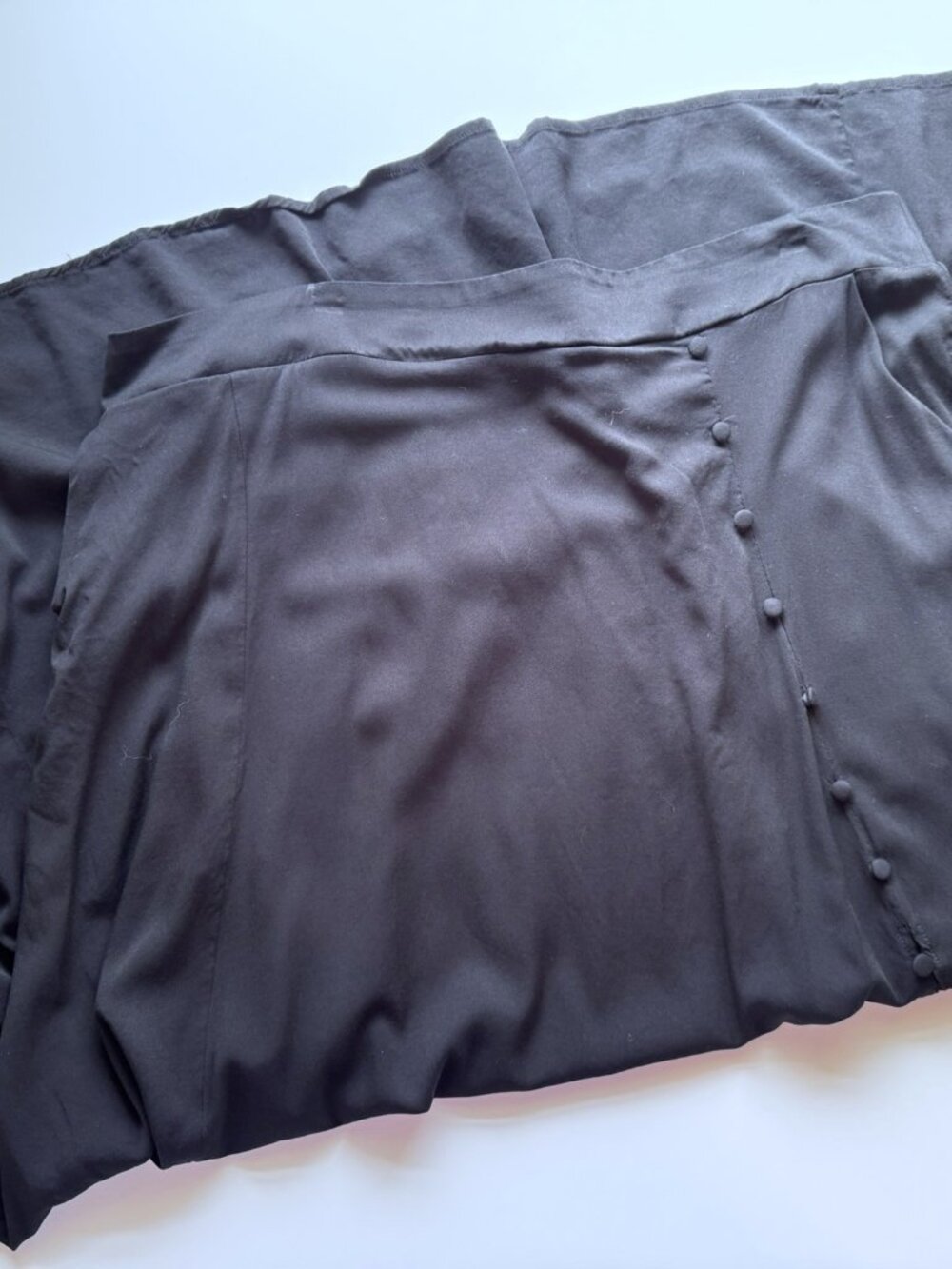 Torrid Black Button Front Long Maxi Skirt sz 1X - Picture 3 of 5